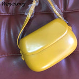 Weiyinxing Women Messenger Bag High Quality PU Leather Shiny Shoulder Bag Fashion Hard Bag Flip Buckle Mobile Phone Bag Outing Coin Purse