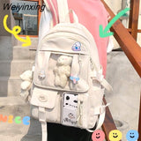 Weiyinxing 2023 Japanese High School Girls Backpack School Bags For Teenage Multi Pockets Kawaii Bag Backpack Women Harajuku Cute