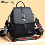 Weiyinxing Women's Backpack 2023 New Travel Large Backpack PU Leather Handbag Schoolbag For Girls Women's bag Female Shoulder Back mochila