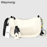 Weiyinxing Genuine Leather Large Capacity Women Shoulder Crossbody Bag 2023 High Quality Soft Cow Leather Female Handbag Messenger Sac