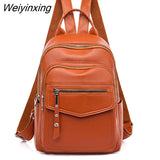 Weiyinxing New 2023 Women Leather Backpacks Fashion Shoulder Bag Female Backpack Ladies Travel Backpack Mochilas School Bags For Girls