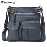 Weiyinxing FASHOIN Soft PU Leather Multi Pocket Crossbody Bags for Women 2023 Mini Flap Shoulder Bags Ladies Envelope Bag