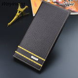 Weiyinxing Men Wallets PU Leather Purses Male Large Capacity Purse Long Casual Money Bag for Man Coin Card Holders Portable Slim Purse