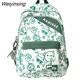 Weiyinxing New Fashion Girl Graffiti Design Bookbag for Teens Backpack Colleg Cute Schoolbag Laptop Rucksack Women Mochila Travel Bag