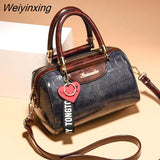 Weiyinxing Design Handbag Shoulder Bags High Quality PU Leather Womens Handbags Fashion Crocodile Pattern Ladies Tote Messenger Bag