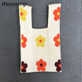 Weiyinxing Design Knitted Handbags Wrist Bags For Women Knitted Women's Handbag Ladies Carry Tote bag pouch sac a main femme