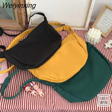 Weiyinxing Bag Student Cross Messenger Simple Solid Color Single Shoulder Shopping Small Bag Women's Bag Satchel Waist Bag