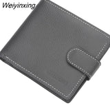 Weiyinxing Men Leather Wallets Male Purse Money Credit Card Holder Genuine Coin Pocket Brand Design Money Billfold Maschio Clutch