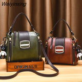 Weiyinxing trend handbags for women Vintage PU Leather Shoulder Hand Bag Ladies Daily Casual Crossbody Purses Female Messenger Bag