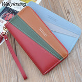 Weiyinxing Leather Wallet Long Tassel Women Wallets Zipper Purse Cartoon Patchwork Panelled Wallets Coin Purse Card Holder Carteira