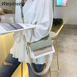 Weiyinxing Color Leather Crossbody Bags For Women 2023 Travel Handbag Fashion Simple Shoulder Messenger Bag Ladies Cross Body Bag