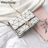 Weiyinxing Women Shoulder Bags 2023 Summer New Korean Version of The Messenger Bag Handbag Chain Wild Crack Printing Wild Shoulder Bag