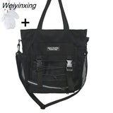 Weiyinxing Women Handbags Messenger Bag Reflect Light Men Crossbody Bags Ladies Large Capacity Shoulder Tote Bag Youth School Bags