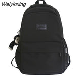 Weiyinxing Quality College Waterproof Nylon Womens Backpack Teenage Girl School Bag Korean Style College Student Bag Laptop Backpack