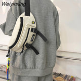 Weiyinxing Product Unisex Pure Color Shoulder Bag Fashion Casual Mini Boys Girls Chest Package Inclined Shoulder Bag Nylon Cool style