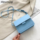 Weiyinxing Brand Women's Small Crossbody Bag Lightweight PU Leather Messenger Bag Flap Handbag Purse Summer Travel Bag for Female