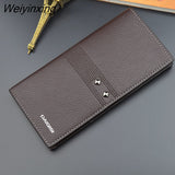 Weiyinxing Men Wallets Large Capacity PU Leather Purses Male Long Design Purses Fashion Money Bag Solid Coin Card Holders Dropshipping New