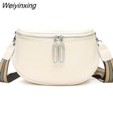 Weiyinxing Color PU Leather Fanny Pack For Women Stylish Waist Pack Ladies Classic Black Waist Bag Female Handbag 2023 Trended Brand