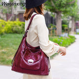 Weiyinxing Luxury large capacity Soft Leather handbags Fashion Women's bags Trend ladies shoulder messenger bag High Quality Totes Bags