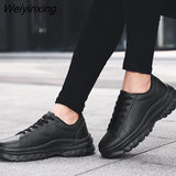 Weiyinxing White Platform Sneakers Women Light Shoes Plus Size 35-45 Casual Chunky Black Sneakers Woman Autumn Vulcanized Shoes