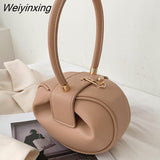 Weiyinxing a main Luxury Designer Handbag Women Small Round Design Leather Hand Bag For Women 2023 Fashion Bowling Bag Purse Clutches