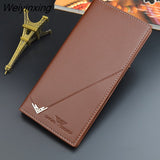 Weiyinxing Hot Men PU Leather Wallets Men's Long Design Causal Purses Male Folding Wallet Coin Card Holders High Quality Slim Money Bag
