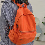 Weiyinxing Student Vintage Women Backpack Canvas Female Laptop Bag Travel Kawaii Ladies Backpack Girl Fabric School Bag New Fashion