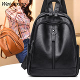 Weiyinxing Fashion Women Backpack High Quality Youth Leather Backpacks for Teenage Girls Female School Shoulder Bag Bagpack mochila