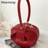 Weiyinxing a main Luxury Designer Handbag Women Small Round Design Leather Hand Bag For Women 2023 Fashion Bowling Bag Purse Clutches