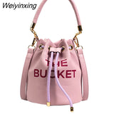 Weiyinxing The Bucket Bags for Women 2023 New Luxury Designer Vintage Small Women Shoulder Crossbody Bags Pu Leather Handbags Totes