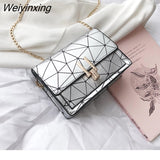 Weiyinxing Women Shoulder Bags 2023 Summer New Korean Version of The Messenger Bag Handbag Chain Wild Crack Printing Wild Shoulder Bag