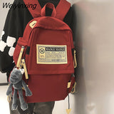 Weiyinxing Large Capacity Fashionable Student Backpack High Quality Boys Girls Nylon Leisure Schoolbag Waterproof Shoulder Pack Cool