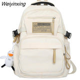 Weiyinxing Boy Teenager School Bag Men Women White High Capacity College Backpack Lady Laptop Fashion Female Travel Girl Nylon BookBag