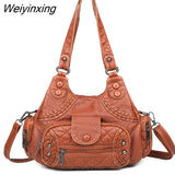 Weiyinxing Women Handbags High Quality Soft PU Leather Women's Bag Designer Women Shoulder Tote Bag New Fashion Luxury Female Messenger Bag