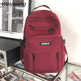 Weiyinxing Waterproof Nylon Backpack Fashion Vertical Zipper Travel Bag for College Couples Schoolbag Men and Women Laptop Backpack