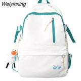 Weiyinxing Waterproof Student Backpack Girl Travel School Bag Trendy Cool Female Nylon College Backpack Fashion Women Laptop Book Bags