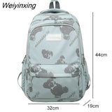 Weiyinxing Cartoon Waterproof Nylon Women Backpack Large Capacity Men Cool Travel Bag Premium Laptop Backpack Unisex Big Schoolbag