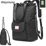 Weiyinxing Women's Backpack 2023 Travel Large Backpack Handbag Schoolbag For Girls Women's Black Bag Female Shoulder Back Mochila 911