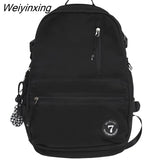 Weiyinxing Red High Capacity Boy School Bag Male Women Travel Book Bag Female College Backpack Men Lady Laptop Packet Fashion Teenager