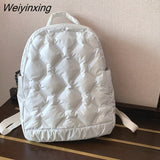 Weiyinxing Winter Fashion Luxury Down Female Backpack Designer Ladies Backpacks High Quality Travel Bags Space Cotton Women Back packs