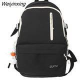 Weiyinxing Waterproof Student Backpack Girl Travel School Bag Trendy Cool Female Nylon College Backpack Fashion Women Laptop Book Bags