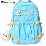 Weiyinxing Trendy Women Waterproof Laptop High Capacity School Bags Female Fashion College Backpack Cool Lady Cute Girl Travel Book Bag