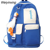 Weiyinxing Nylon Lady Men School Bag Female Male Trendy New Travel Student Bag Cool Boy Girl College Backpack Laptop Women Backpack