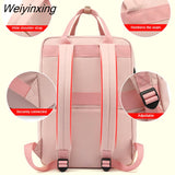 Weiyinxing Women Travel Backpack Water Repellent Anti-Theft Stylish Casual Daypack Bag with Luggage Strap & USB Charging Port Backpack