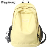 Weiyinxing Student Nylon Backpack Female Kawaii College Backpack Trendy Girl Travel School Bag Fashion Cool Cute Women Laptop Book Bag