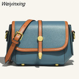 Weiyinxing Quality Genuine Leather Shoulder Crossbody Bag For Women 2023 New Luxury Solid Color Cow Leather Women's Bag Ladies Handbag