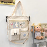 Weiyinxing New Large Capacity Cute Girl Shoulder Bag Korean Fashionable Students Inclined Shoulder Bag Nylon Waterproof Handbag Tide