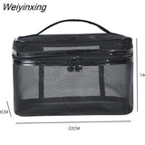 Weiyinxing Makeup Organizer Storage Pouch Casual Zipper Toiletry Wash Bags Make Up Women Travel Cosmetic Bag Transparent