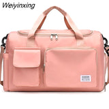 Weiyinxing Foldable Travel Tote Bag Ports Gym HandBag Large Capacity Women Portable Bag Multifunction Fitness Yoga Duffle Bags