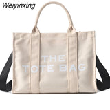 Weiyinxing Brand Designer Luxury Canvas Shoulder Bags Large Capacity Shopping Tote Bags for Women 2023 Leisure Chic Travel Handbags